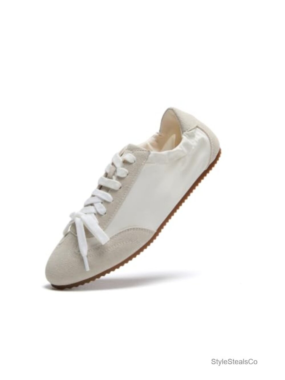 Women's Lace Up Ballet Fashion Sneakers Lightweight Comfort Walking Flats